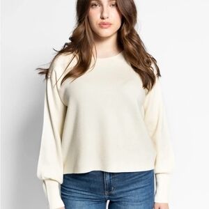Oat New York Cream Crew Neck Sweater Women's Size XS